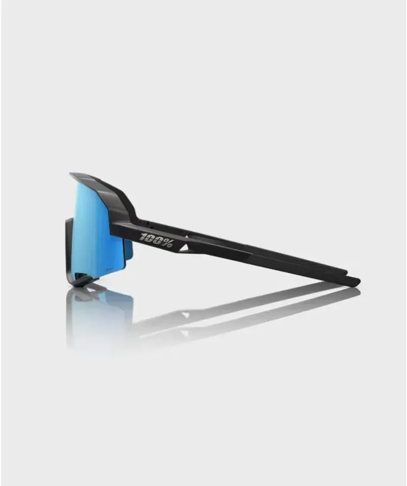 100 Percent SLENDALE - Matte Black - HiPER Blue Multilayer Mirror Lens-1