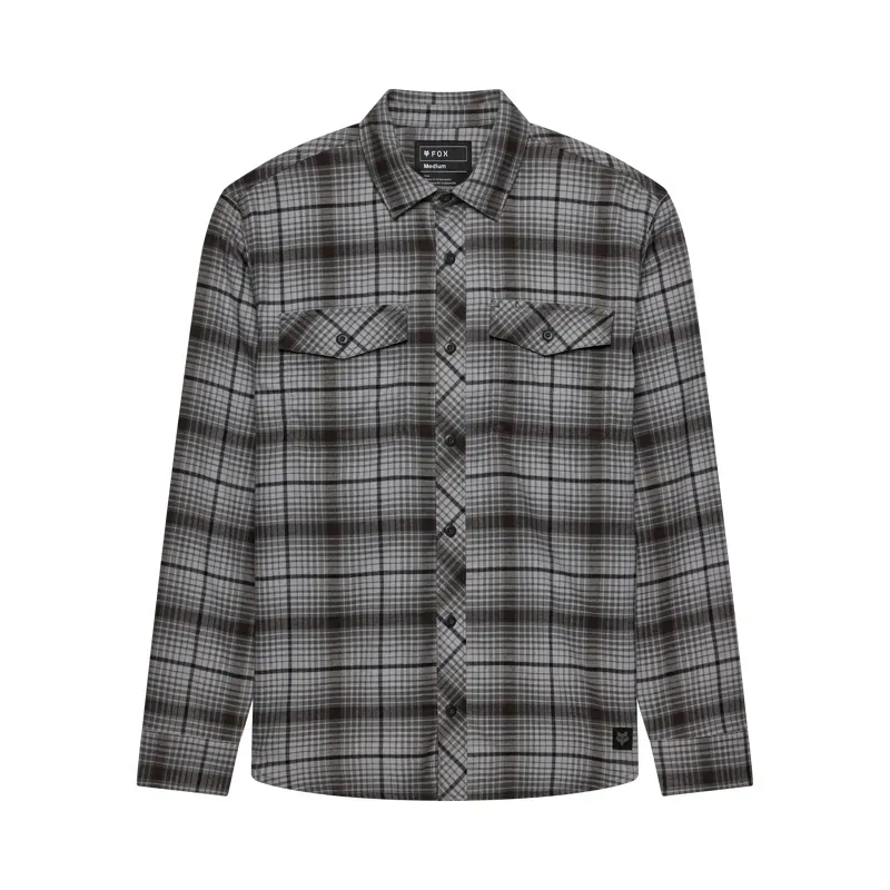 Fox Survivalist Core Flannel Long Sleeve Shirt in Steel Grey