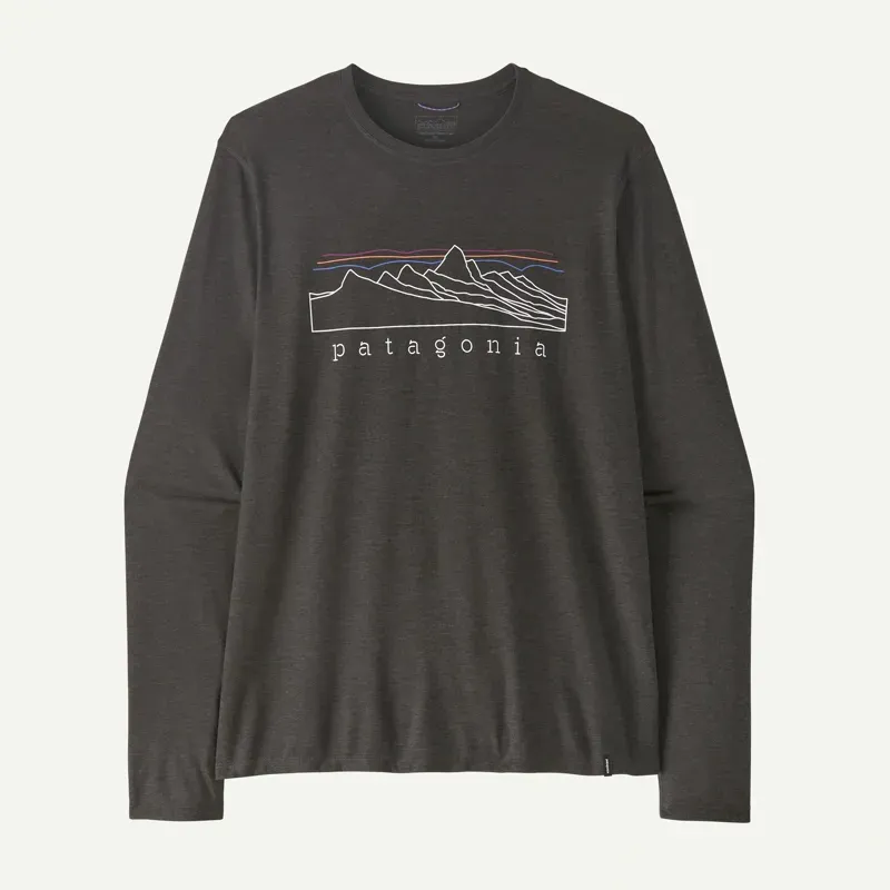 Patagonia Long-Sleeved Capilene Cool Stratapeaks Jersey in Ink Black