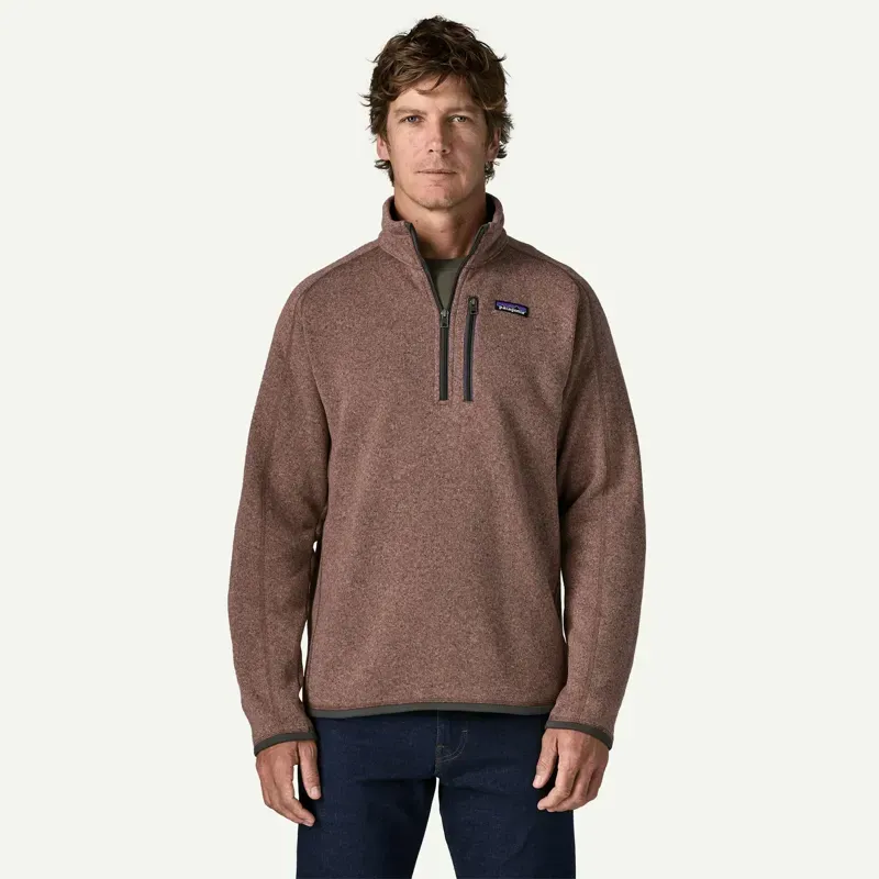 Patagonia Mens Better Sweater 1/4-Zip Fleece in Moonrise Taupe-1