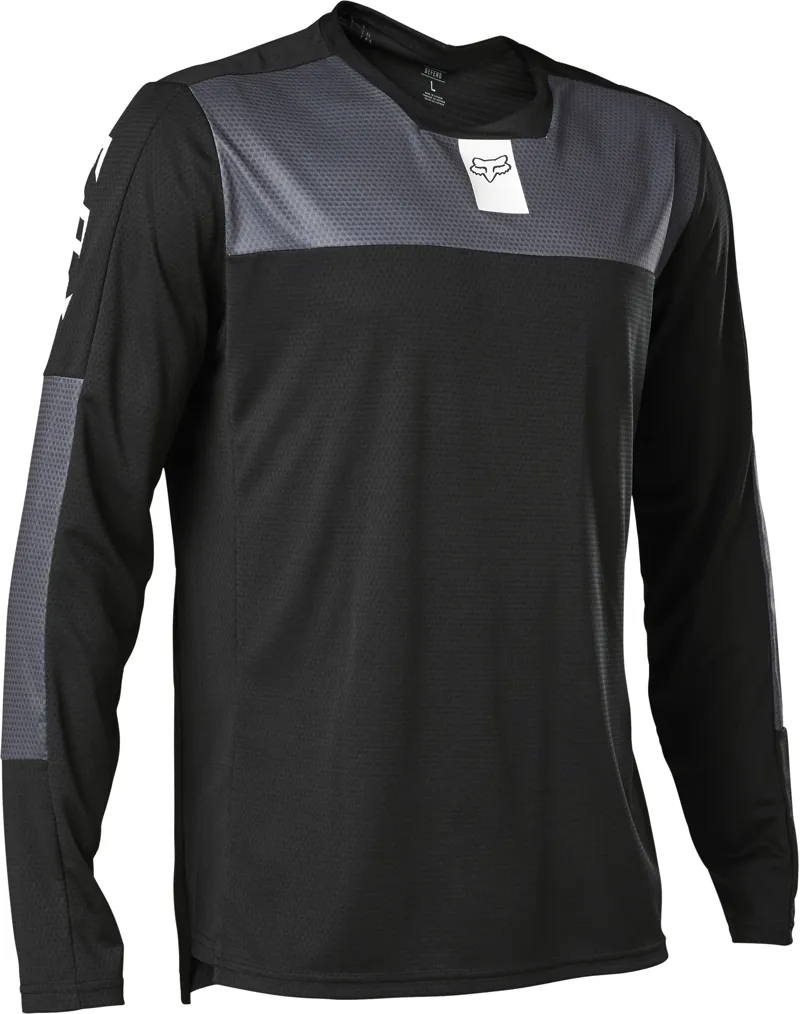 Fox Defend Long Sleeve MTB Jersey in Black-7