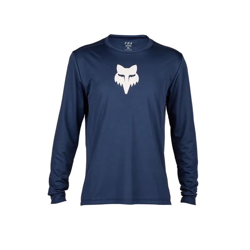 Fox Youth Ranger Long Sleeve MTB Jersey in Midnight