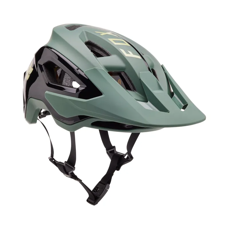 Fox Speedframe Pro Blocked Enduro Helmet in Hunter Green-1