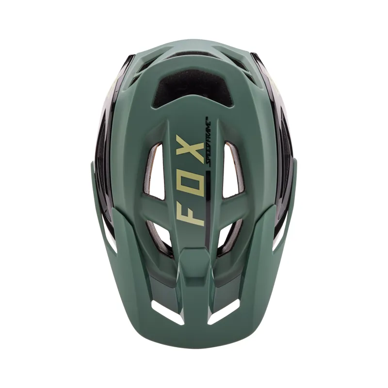 Fox Speedframe Pro Blocked Enduro Helmet in Hunter Green-2