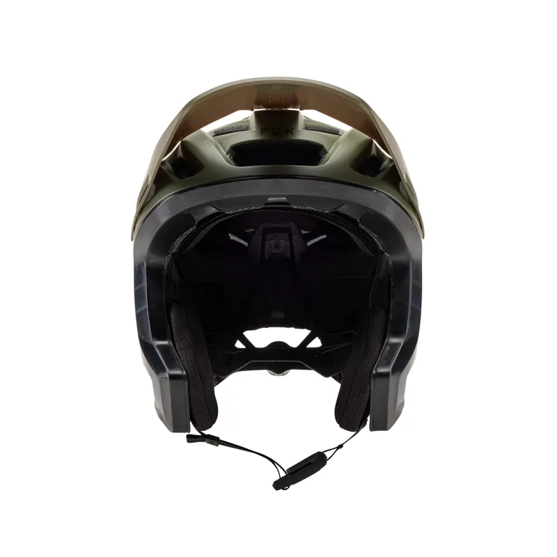 Fox Dropframe Pro Runn MTB Enduro Helmet in Olive Green-2