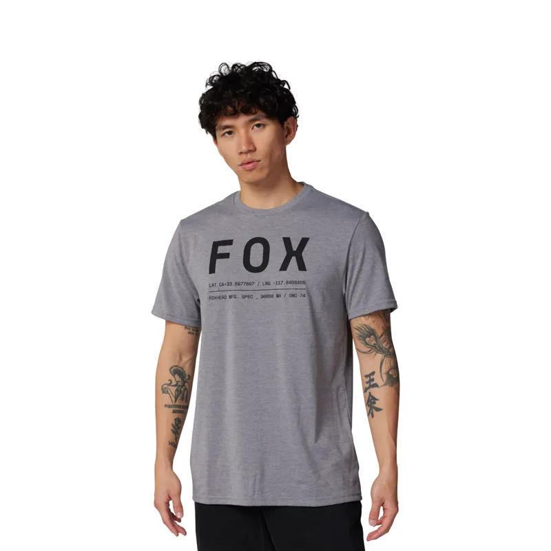 Fox Non Stop Short Sleeve Tech T-Shirt in Heather Graphite