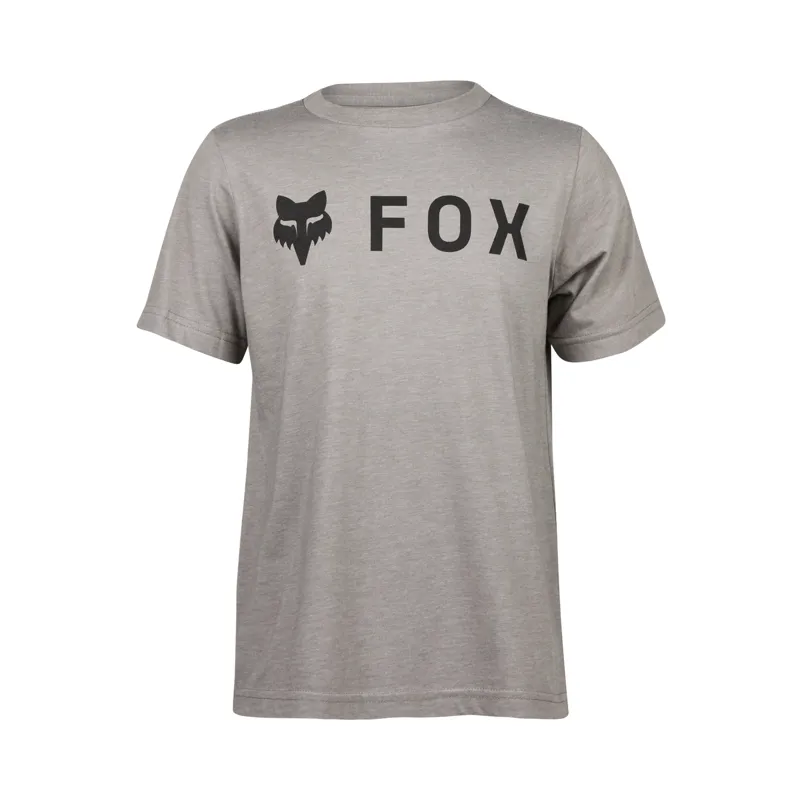 Fox Youth Absoulute Short Sleeve Casual Tee in Heather Graphite