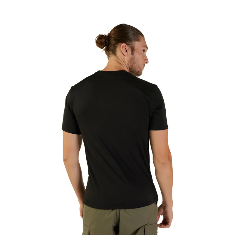 Fox Wordmark Short Sleeve Tech T-Shirt in Black-3