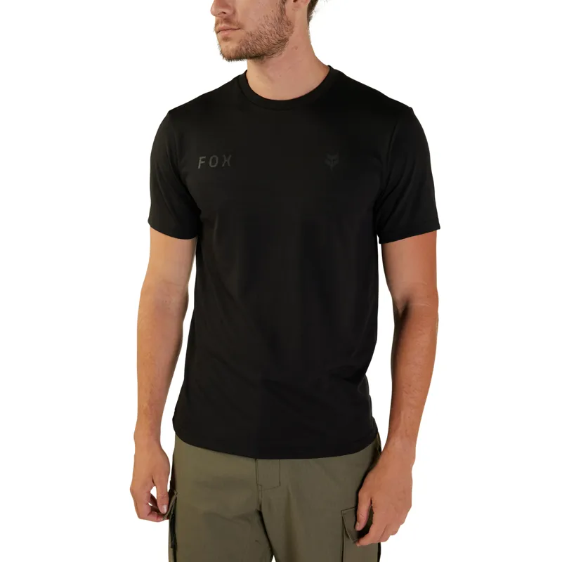 Fox Wordmark Short Sleeve Tech T-Shirt in Black-1