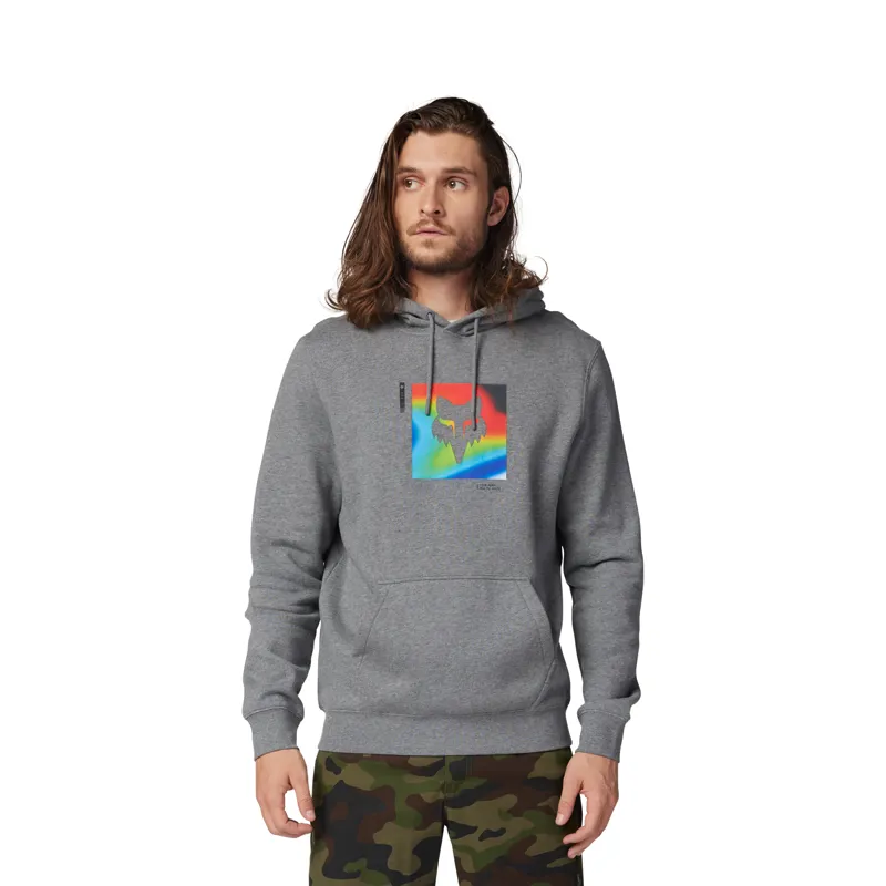 Fox Scans Pullover Fleece in Heather Graphite
