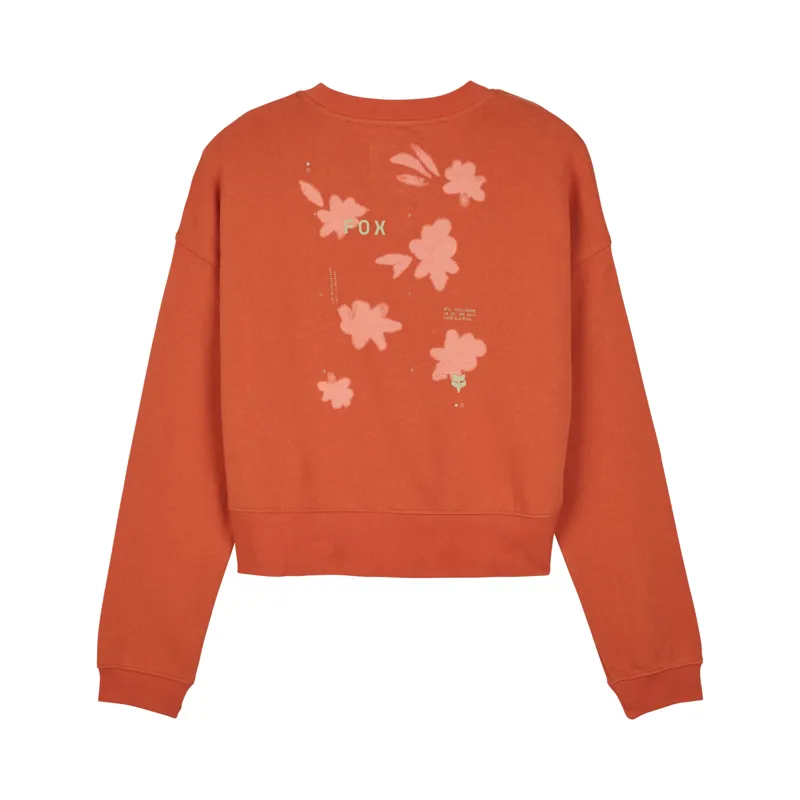 Fox Womens BYRD Fleece Crew in Atomic Orange-2