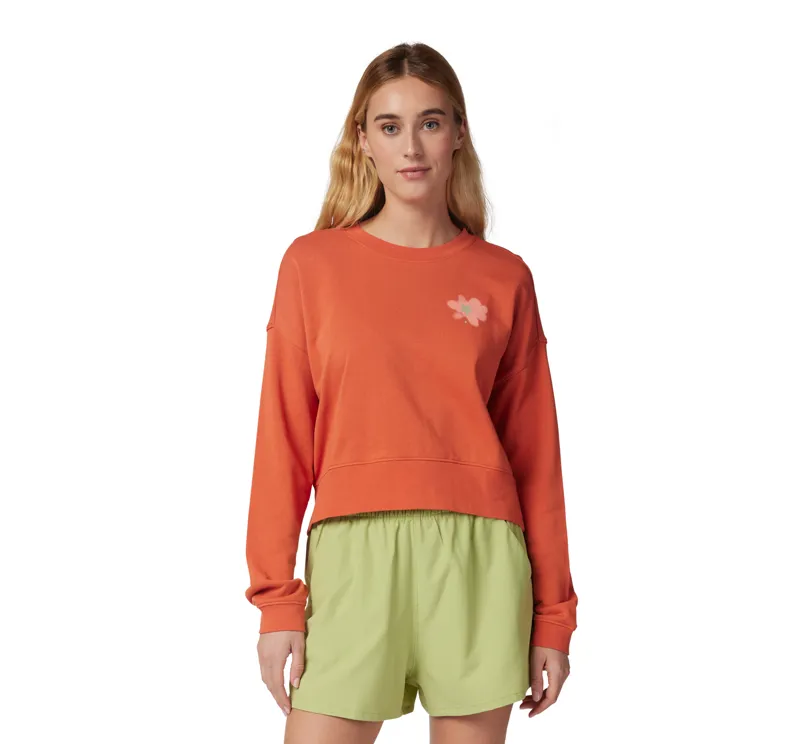 Fox Womens BYRD Fleece Crew in Atomic Orange