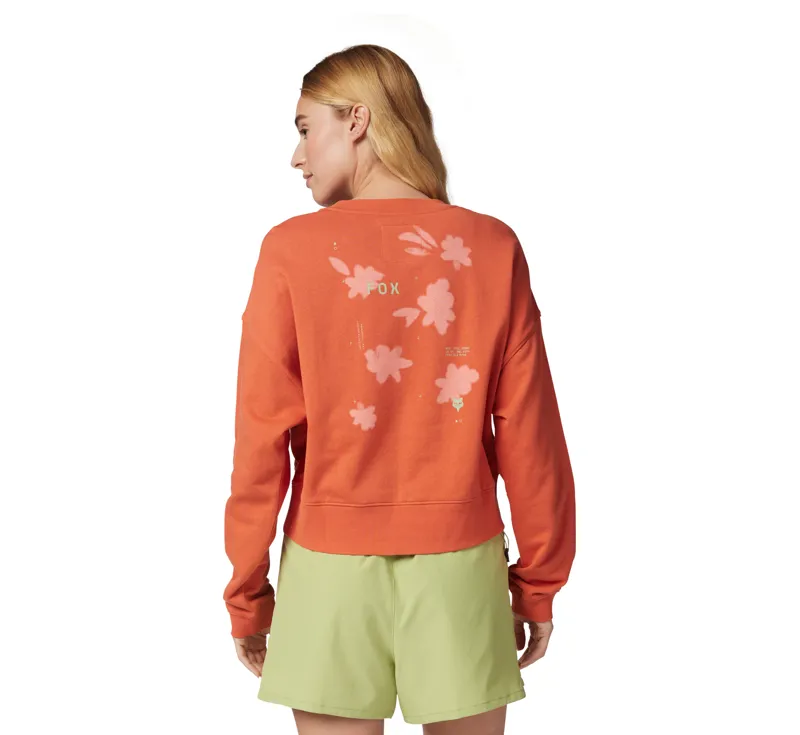 Fox Womens BYRD Fleece Crew in Atomic Orange-3