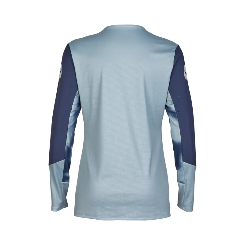 Fox Womens Defend Taunt Long Sleeve MTB Jersey in Gun Metal-3