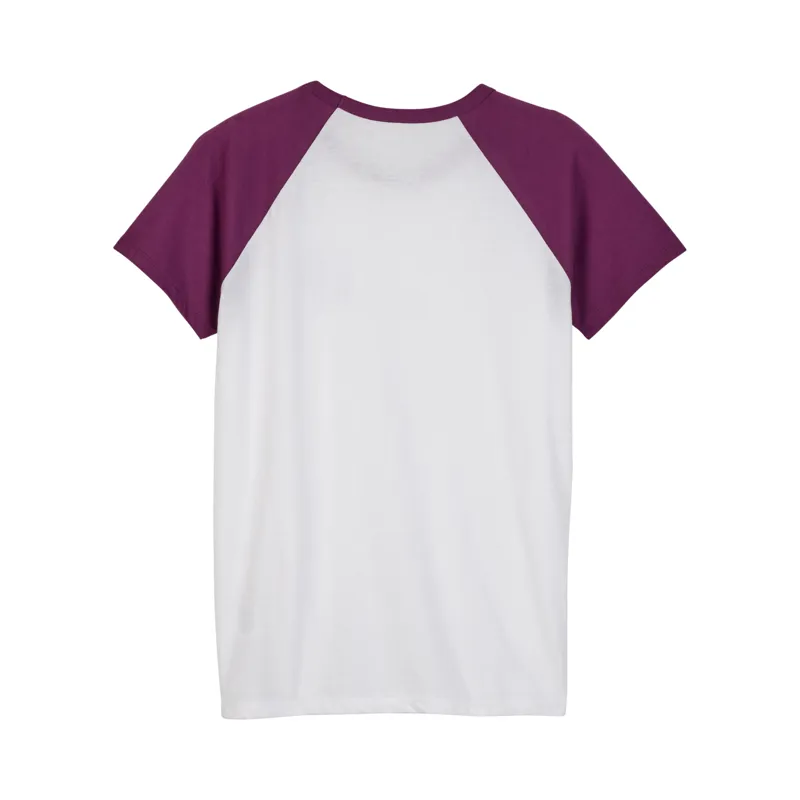 Fox Womens Next Level Short Sleeve Raglan Tee in White-2