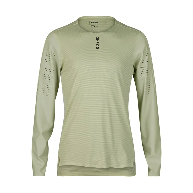 Fox Flexair Pro Long Sleeve MTB Jersey in Cactus-1