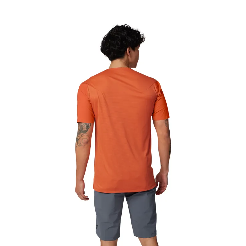 Fox Flexair Pro Short Sleeve MTB Jersey in Atomic Orange-2