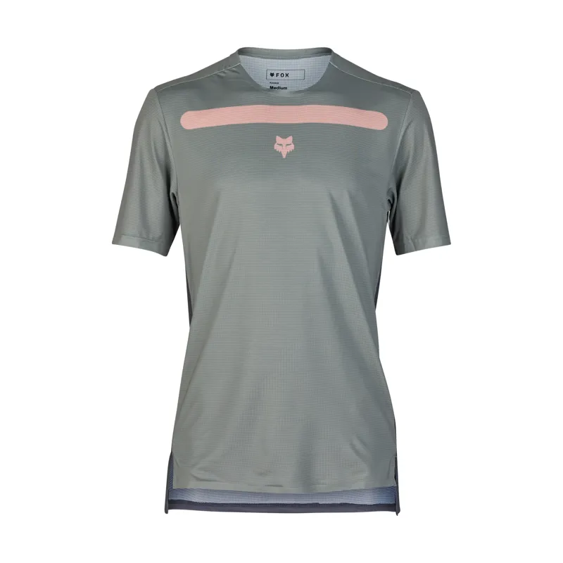 Fox Aviation Short Sleeve MTB Jersey Race in Grey Vintage-1
