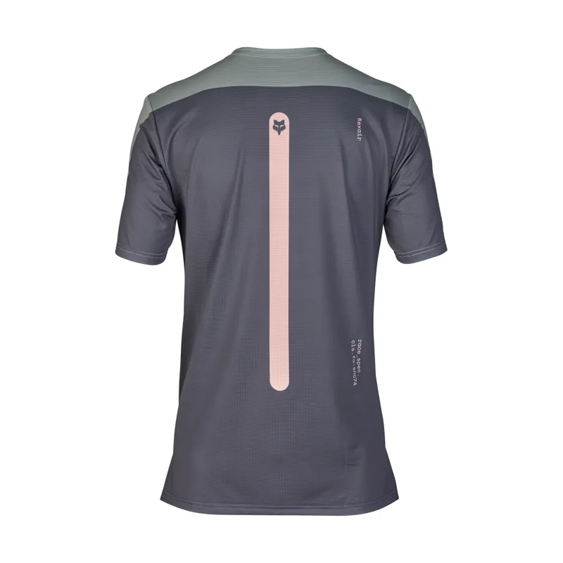 Fox Aviation Short Sleeve MTB Jersey Race in Grey Vintage-3