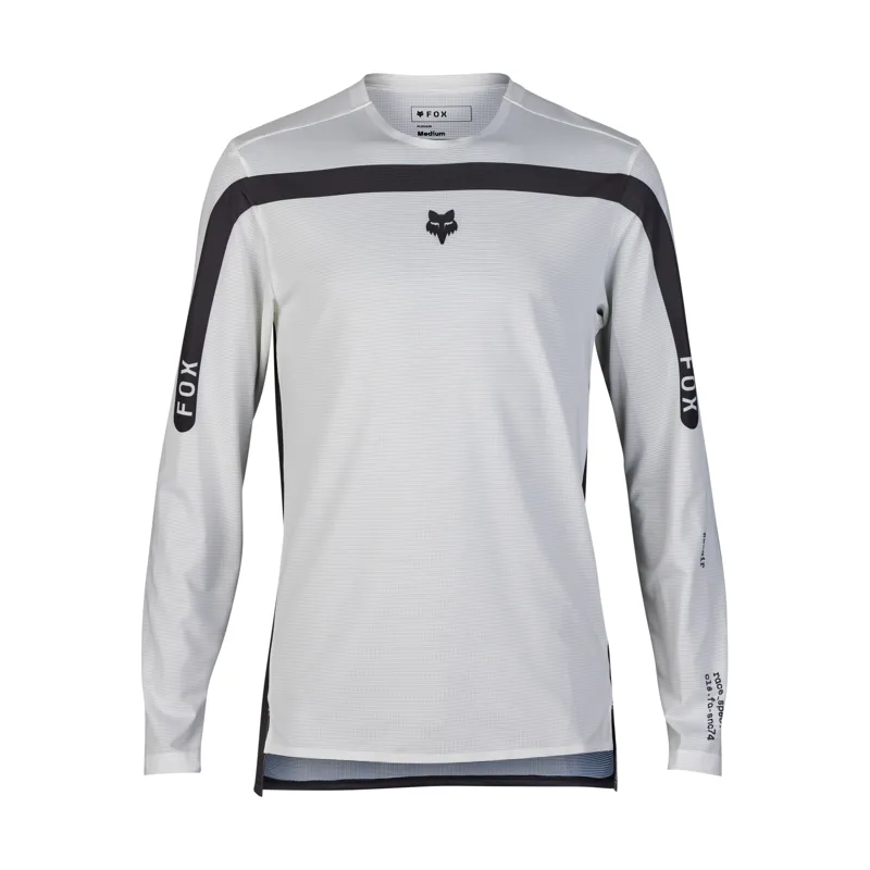 Fox Flexair Aviation Long Sleeve MTB Jersey Race in White-2