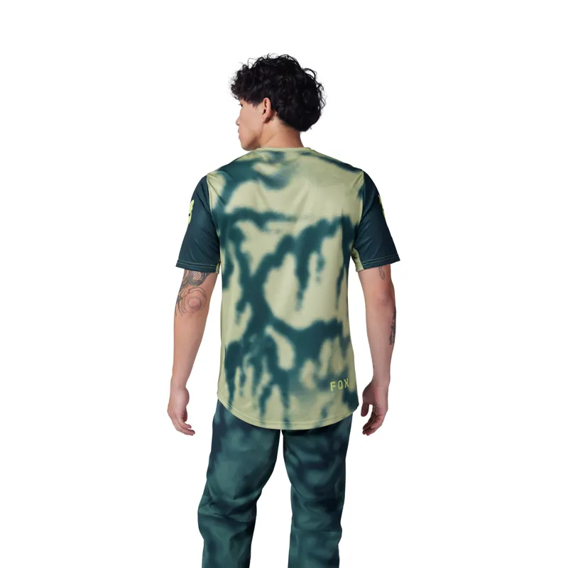 Fox Ranger Taunt Short Sleeve Race MTB Jersey in Pale Green-2