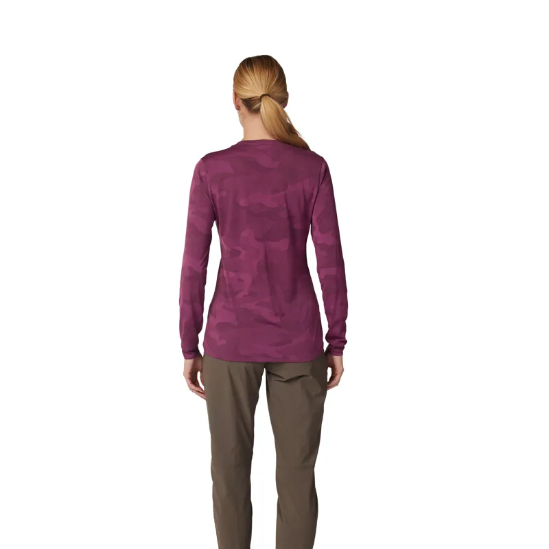 Fox Ranger TruDri Long Sleeve Women's MTB Jersey in Sangria -2