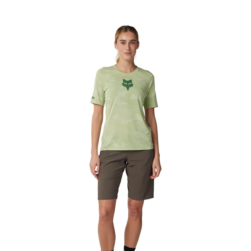 Fox Ranger TruDri Short Sleeve Women's MTB Jersey in Cactus-2