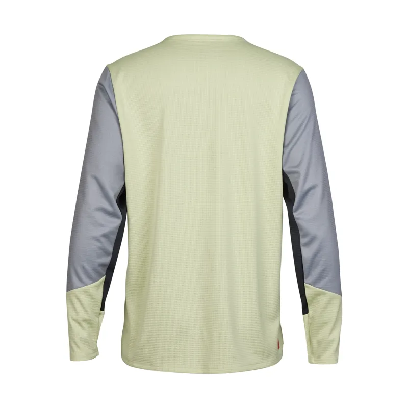 Fox Youth Defend Long Sleeve MTB Jersey in Cactus Green-1