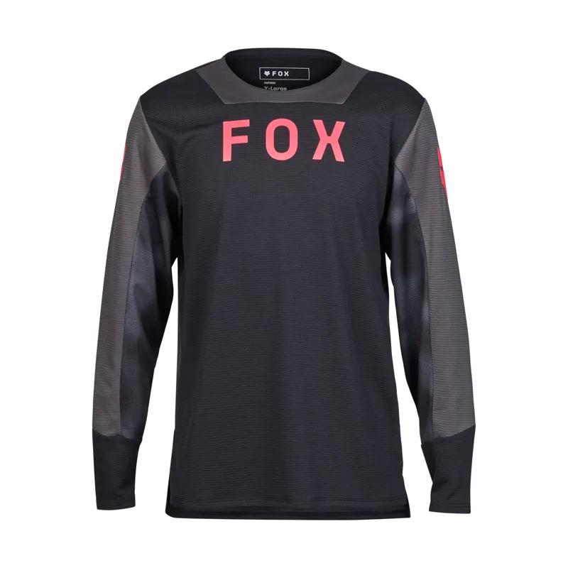 Fox Youth Defend Long Sleeve MTB Jersey In Black