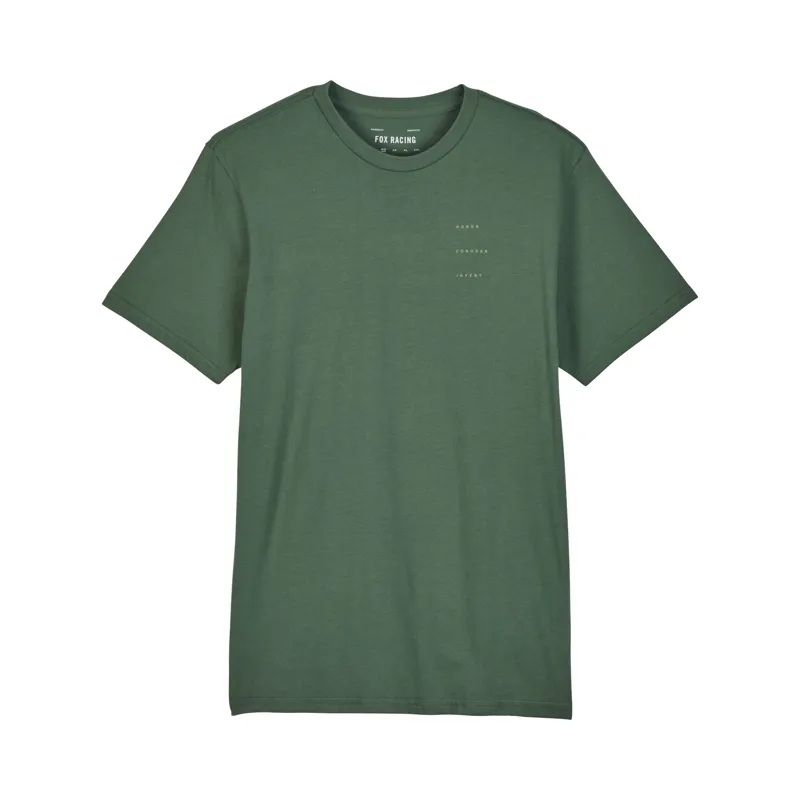 Fox Sipping Premium Short Sleeve Tee in Hunter Green