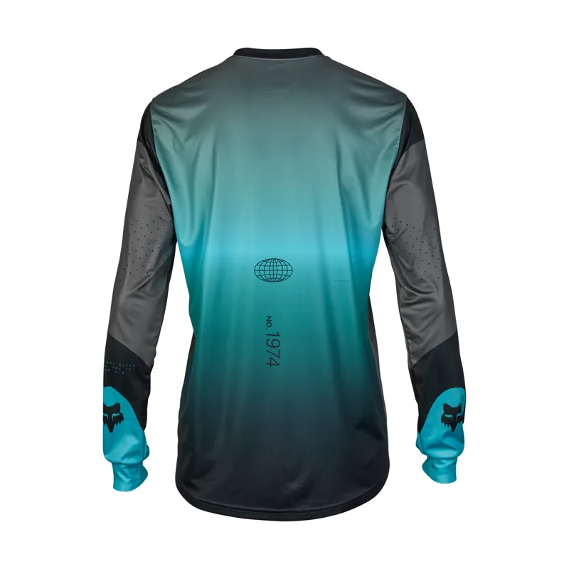 Fox Ranger Long Sleeve MTB Jersey Revise in Teal-2