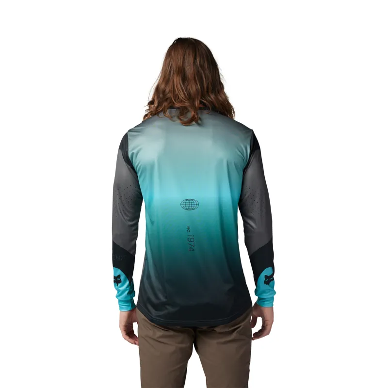 Fox Ranger Long Sleeve MTB Jersey Revise in Teal-3
