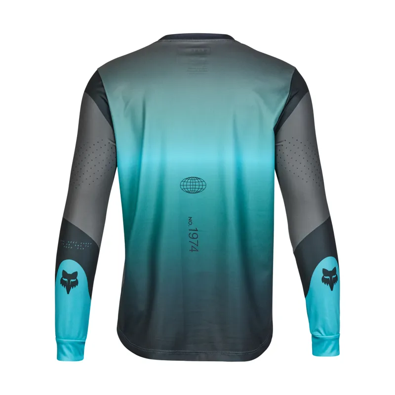 Fox Youth Ranger Long Sleeve MTB Jersey Revise in Teal-2