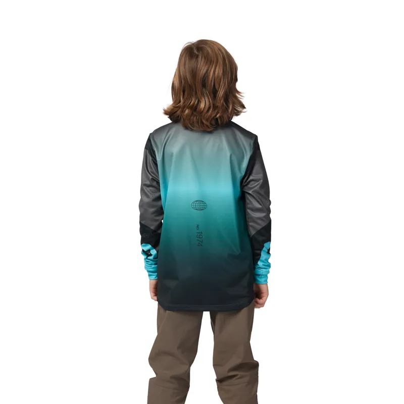 Fox Youth Ranger Long Sleeve MTB Jersey Revise in Teal-3
