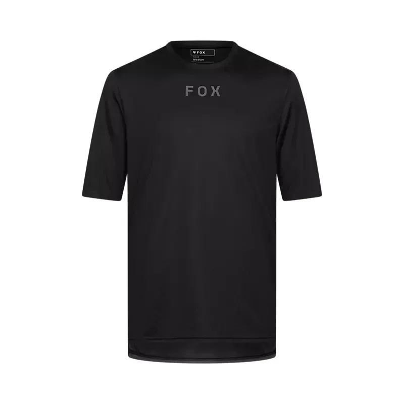 Fox Ranger Wordmark Short Sleeve MTB Jersey in Black-1