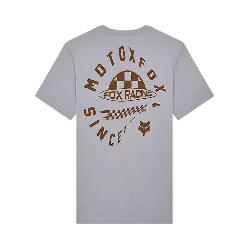 Fox Planet Moto Premium Short Sleeve Tee In Grey-1