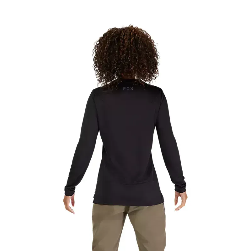 Fox Women's Ranger Fox Head Long Sleeve Jersey in Black-1