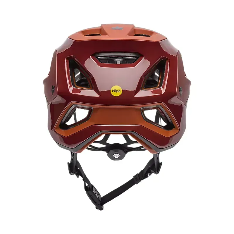 Fox Speedframe RS Paranoid Enduro Race Spec Helmet in Rust Brown-3