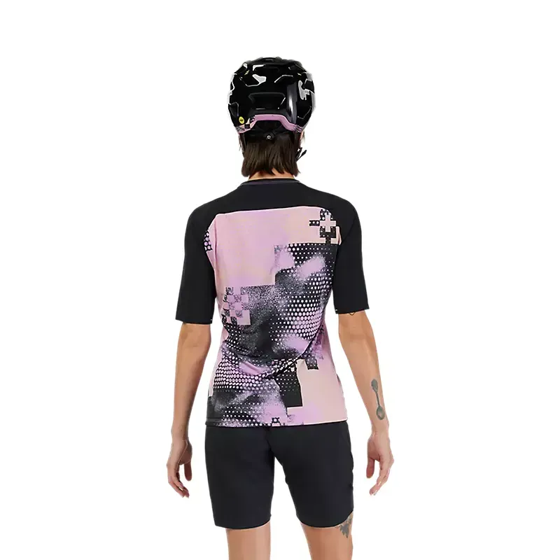 Fox Women's Flexair Ascent Pulse Short Sleeve Jersey in Dusty Rose-2