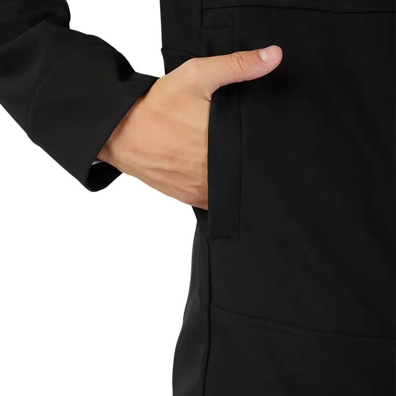 Fox Pit Softshell Waterproof Jacket in Black-4