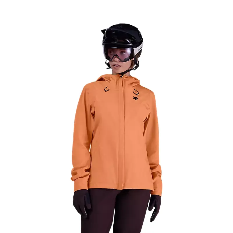 Fox Women's 2.5-Layer Ranger Water MTB Waterproof Jacket in Coral