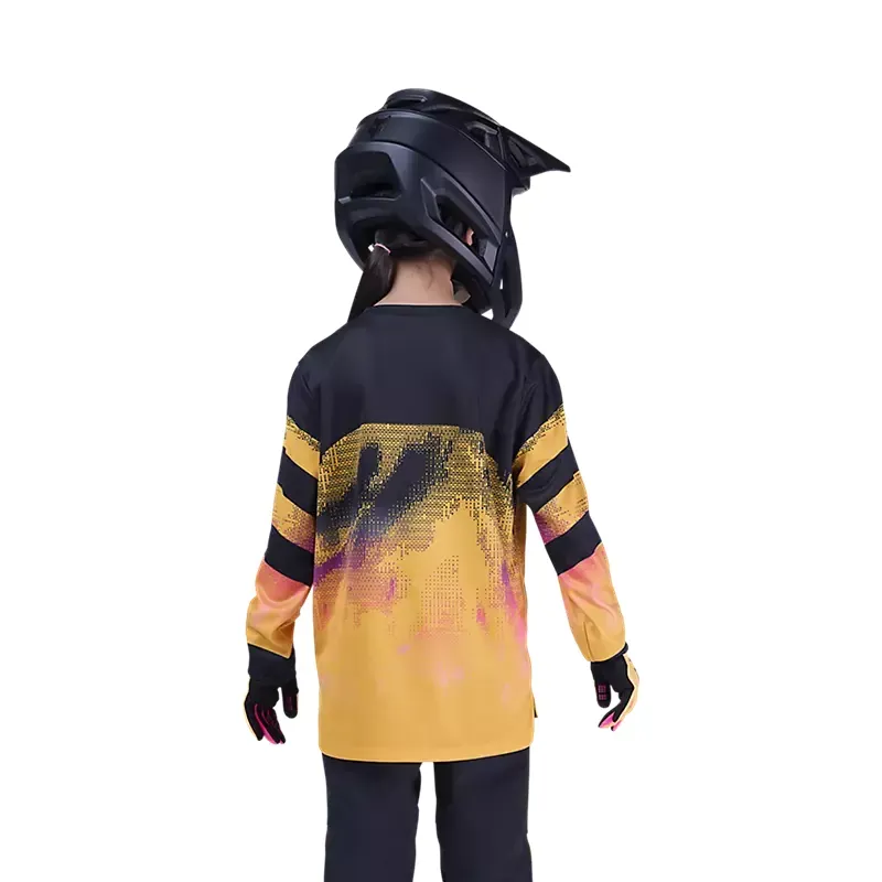 Fox Youth Ranger Kairos Long Sleeve Mountain Bike Jersey in Tangerine-1