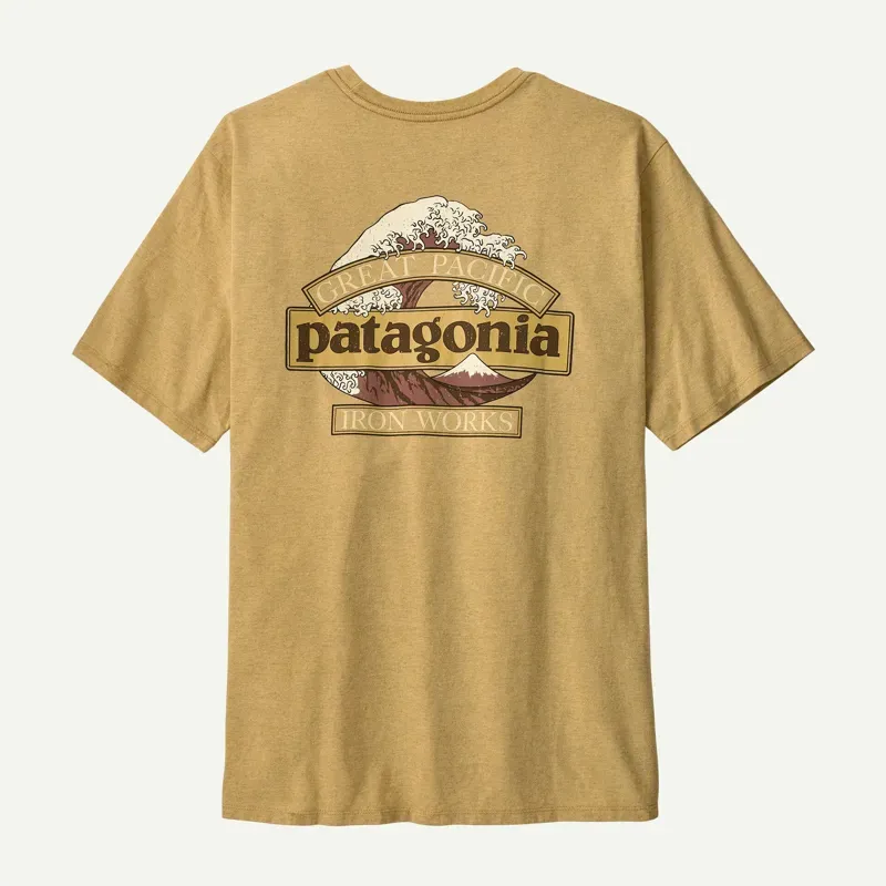 Patagonia Great Waves Responsibili-Tee T-Shirt in Lynx Tan