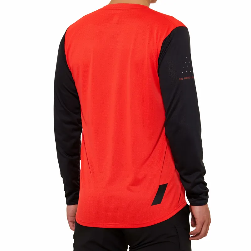 100 Percent Ridecamp Long Sleeve  MTB Jersey in Red / Black-1
