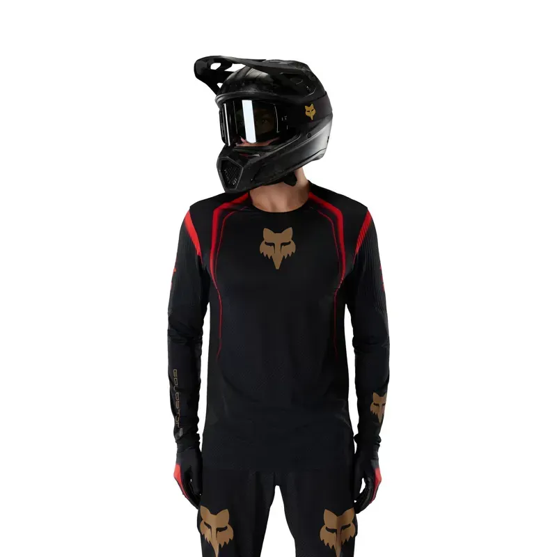 Fox Flexair Goldstone Special Edition Long Sleeve Jersey in Black-2