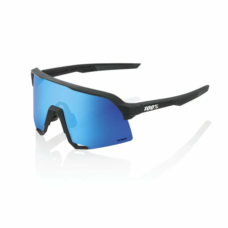 100 Precent S3 Glasses Mirror Lens In Black/HiPER Blue Muilayer