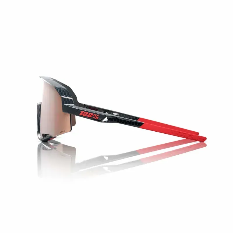 100 Percent Slendale HiPER Crimson Silver Lens Glasses in Carbon Fibre-1