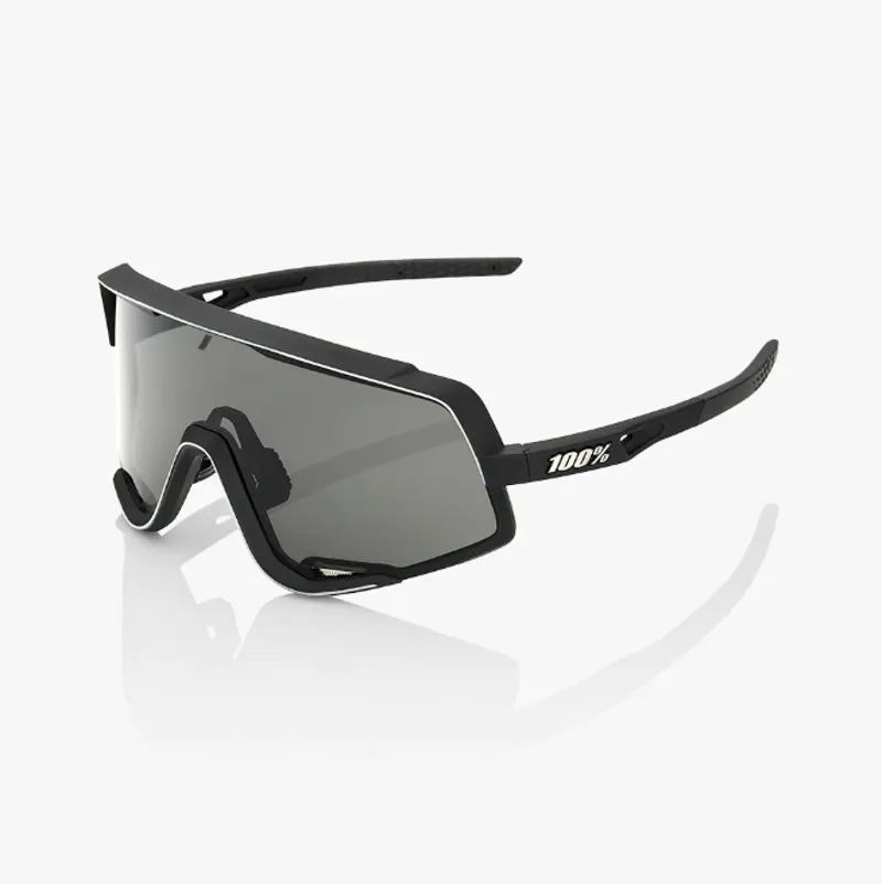 100 Percent Glendale Riding Glasses Soft Tact Smoke Lens in Black