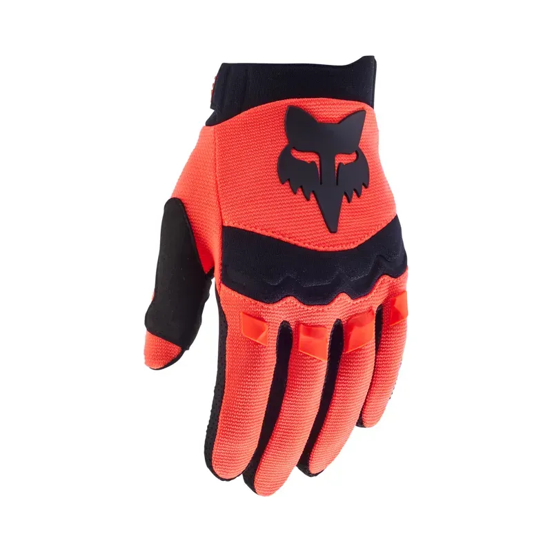 Fox Dirtpaw Youth Mountain Bike Gloves in Fluorescent Orange