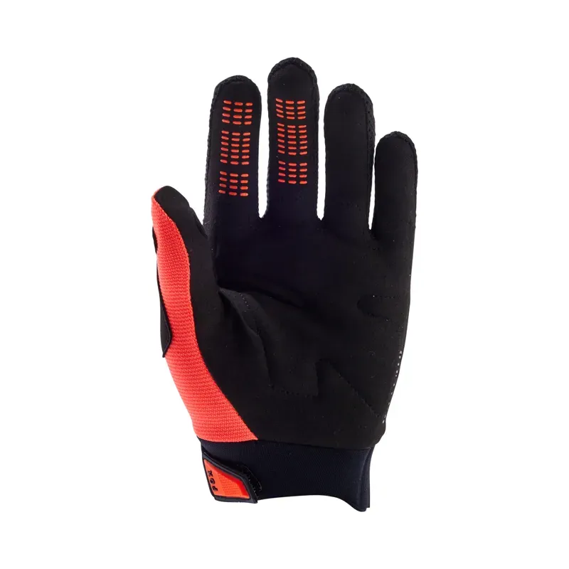 Fox Dirtpaw Youth Mountain Bike Gloves in Fluorescent Orange-1